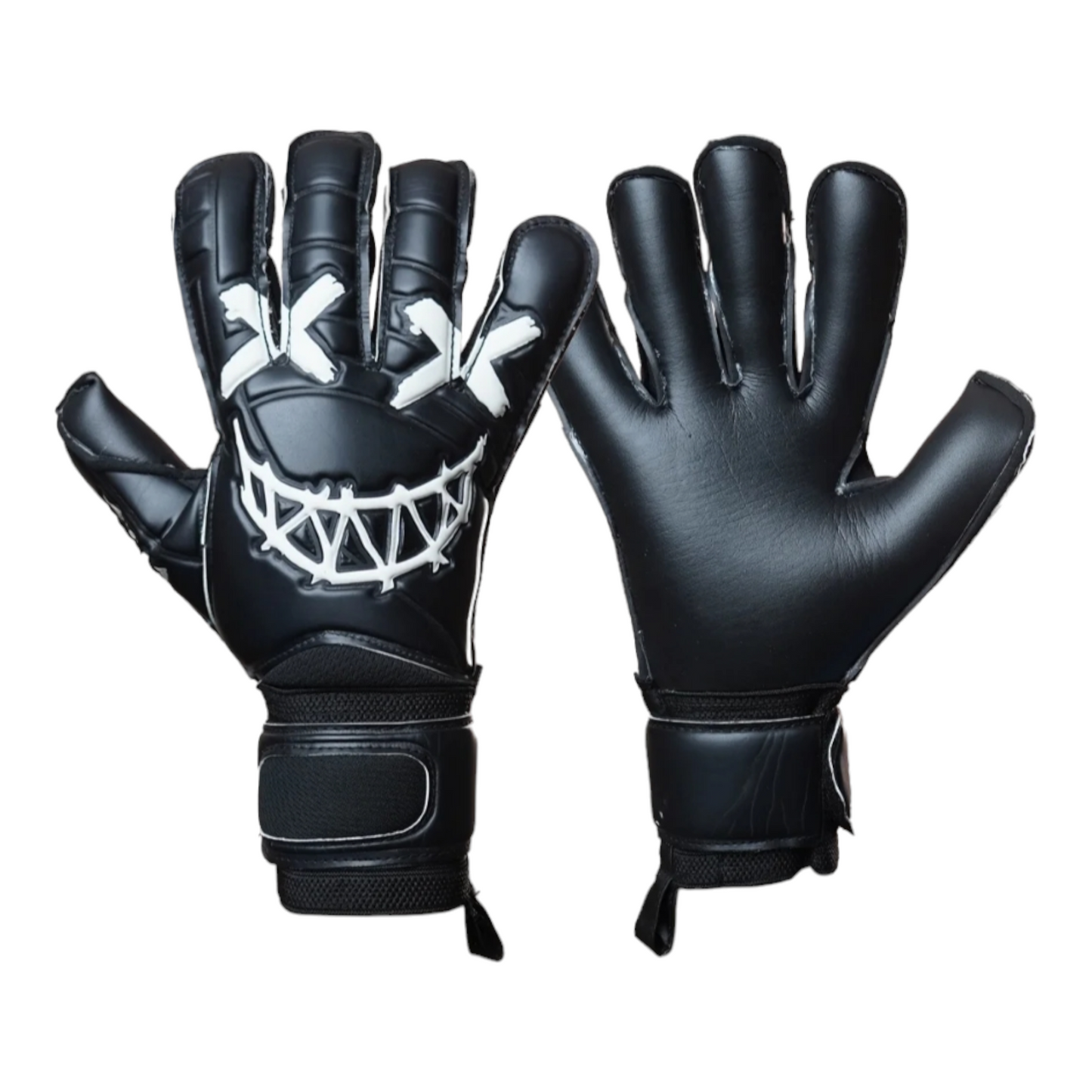 GUANTES DE FUTBOL PROFESIONALES NEGROS - CRAZY - DIFAI