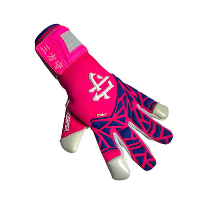 Guantes de Arquero MikataKeeper PinkPro 2.0 – Látex Contact 4mm, Corte Roll Negativo