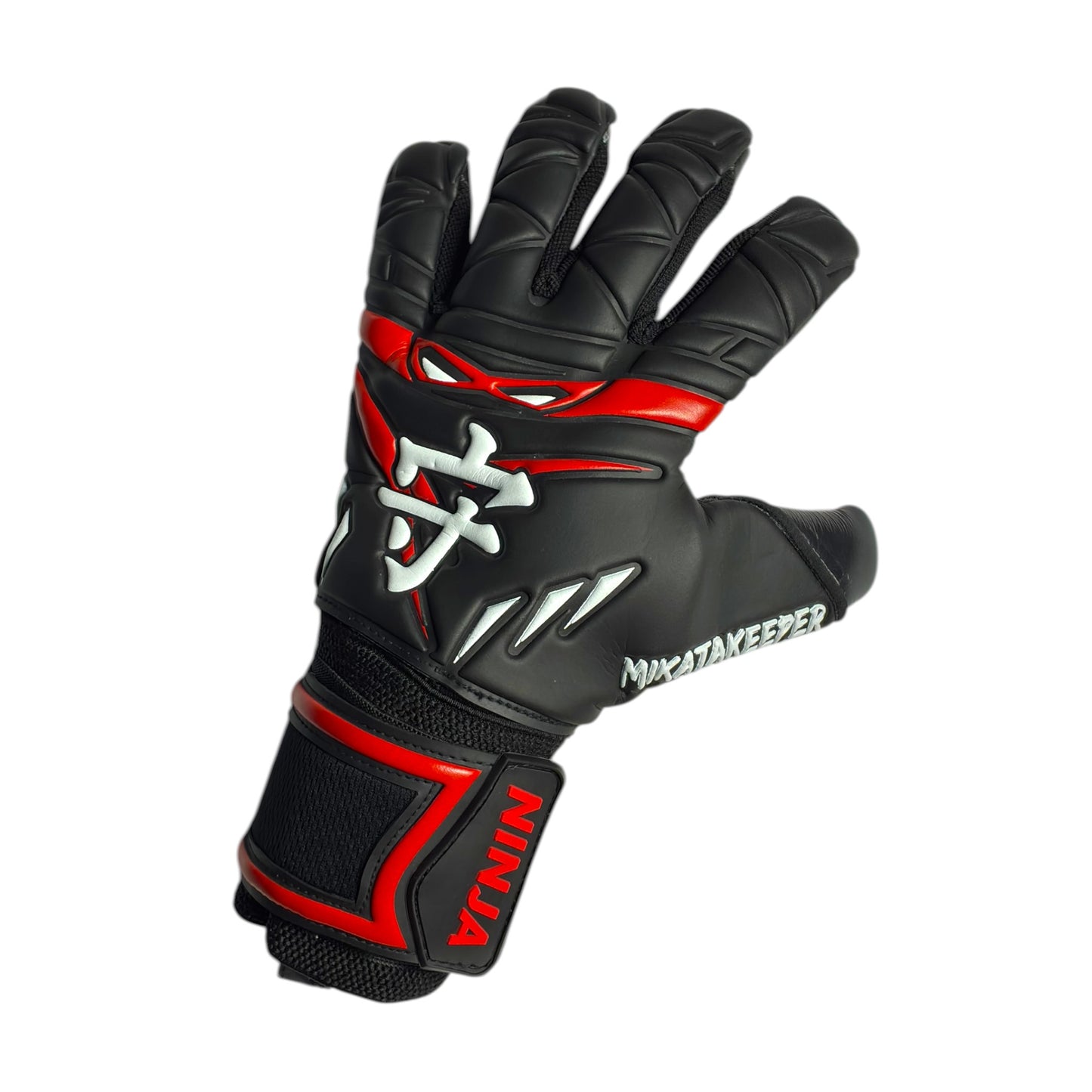 Guantes de Arquero Férulas extraibles - Ninja - MikataKeeper – Látex Contact 4mm, Corte Roll Negativo