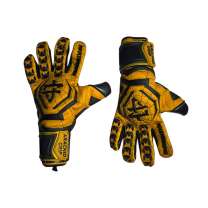 Guantes de Arquero MikataKeeper Aracnid Gold – Látex Contact 4mm, Corte Roll Negativo
