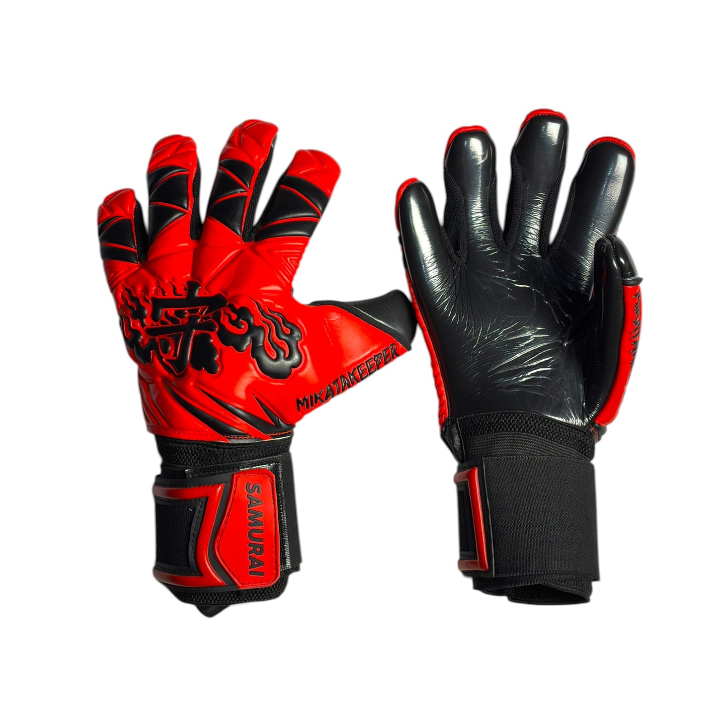 Guantes de Arquero Férulas extraibles - MikataKeeper Samurai – Látex Contact 4mm, Corte Roll Negativo