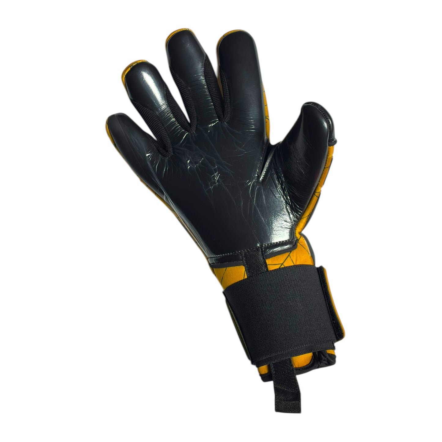 Guantes de Arquero MikataKeeper Aracnid Gold – Látex Contact 4mm, Corte Roll Negativo