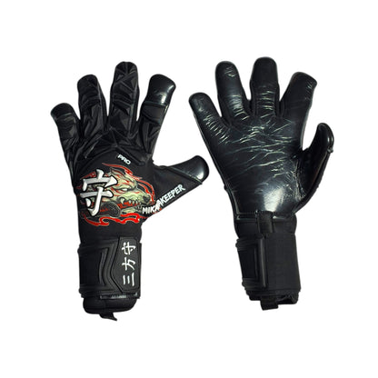 Guantes de Arquero MikataKeeper Okami 2.0 – Látex Contact 4mm, Corte Roll Negativo