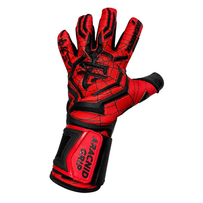 Guantes de Arquero MikataKeeper Aracnid Red – Látex Contact 4mm, Corte Roll Negativo