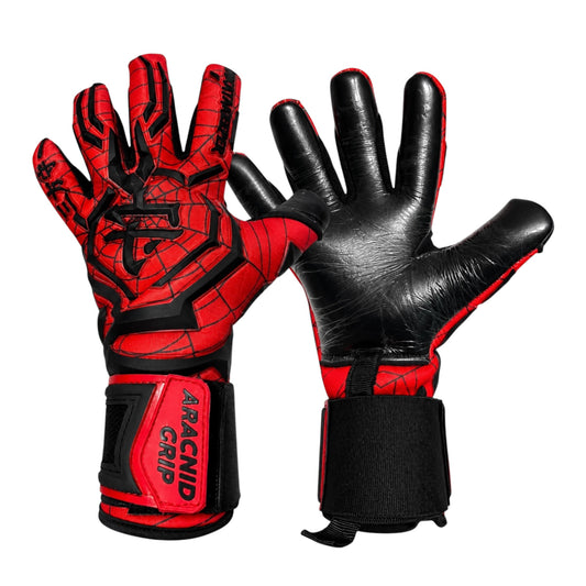 Guantes de Arquero MikataKeeper Aracnid Red – Látex Contact 4mm, Corte Roll Negativo