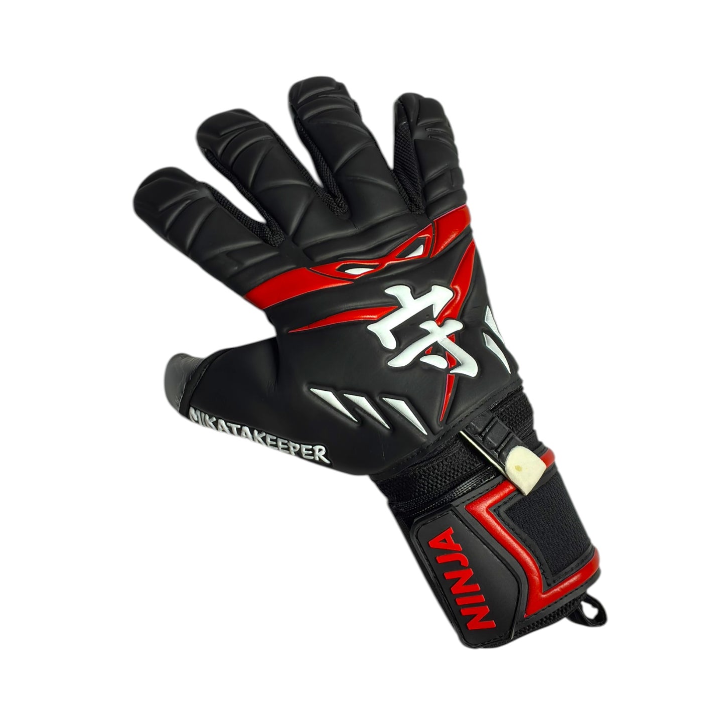 Guantes de Arquero Férulas extraibles - Ninja - MikataKeeper – Látex Contact 4mm, Corte Roll Negativo