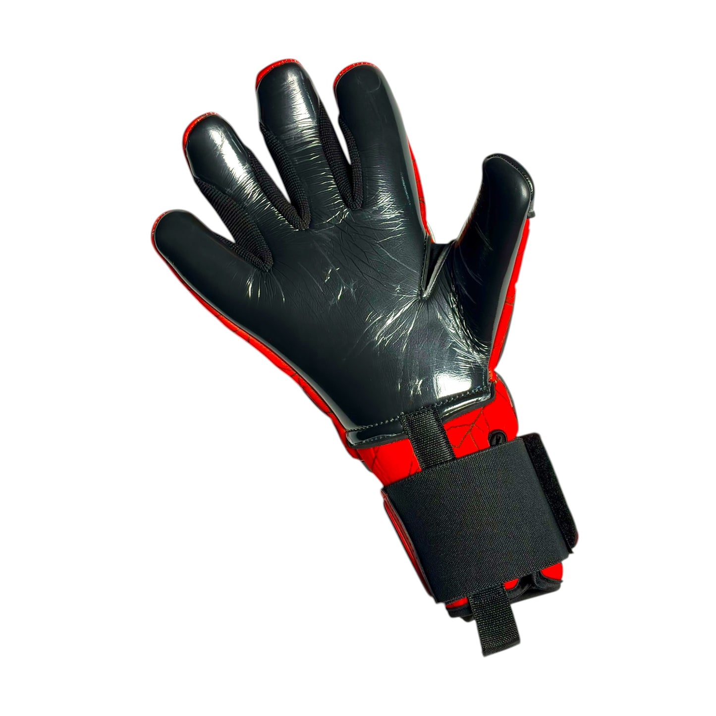 Guantes de Arquero MikataKeeper Aracnid Red – Látex Contact 4mm, Corte Roll Negativo