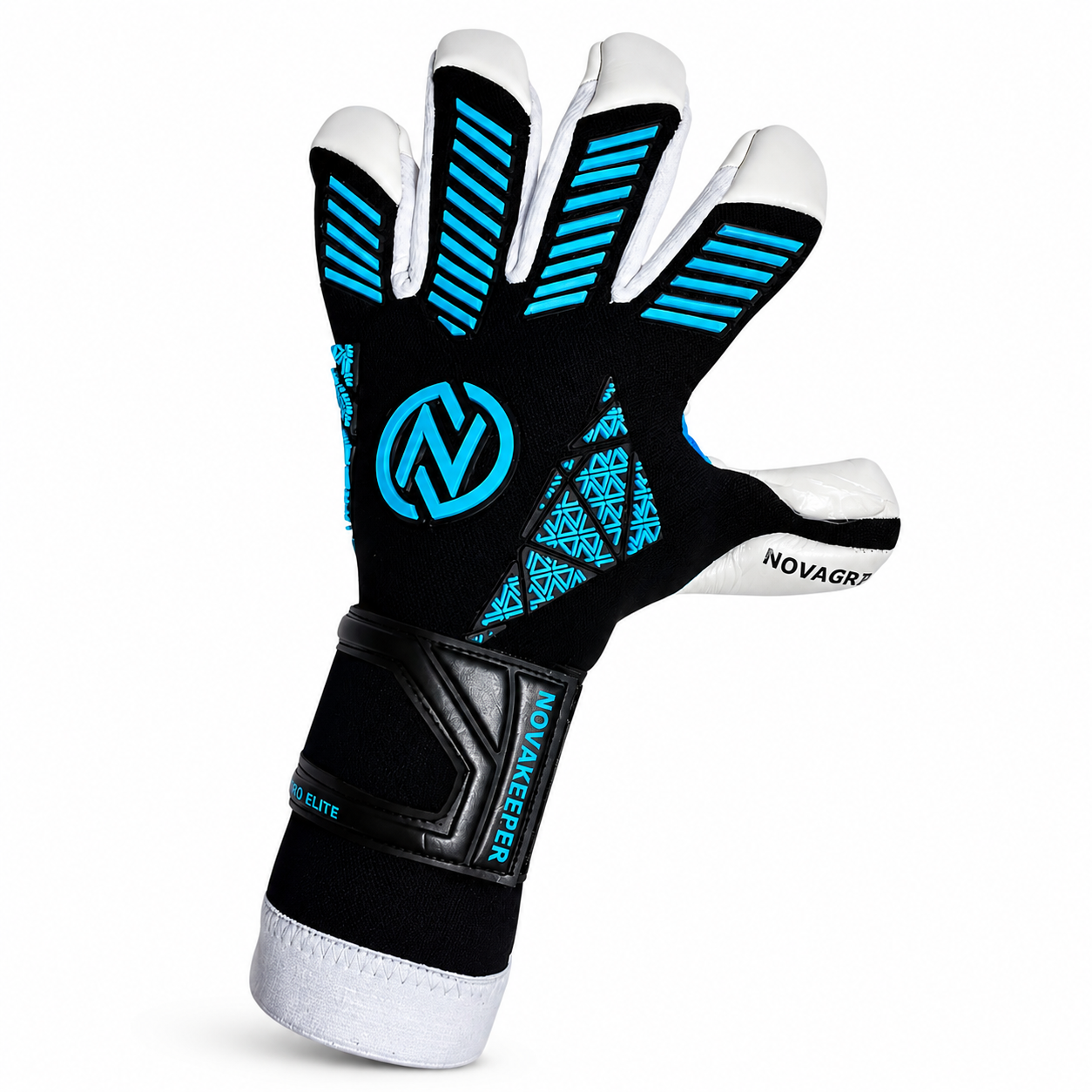 Guantes de Arquero Novakeepers Fugazia X Cyan – NovaGrip 4 mm Profesional