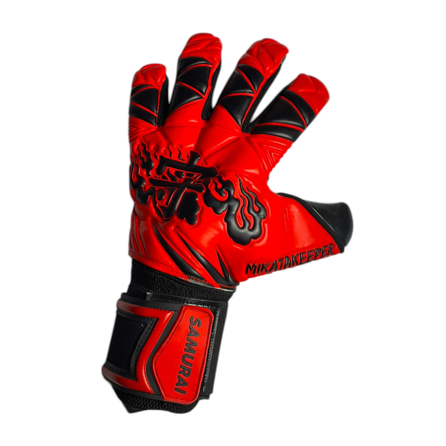 Guantes de Arquero Férulas extraibles - MikataKeeper Samurai – Látex Contact 4mm, Corte Roll Negativo