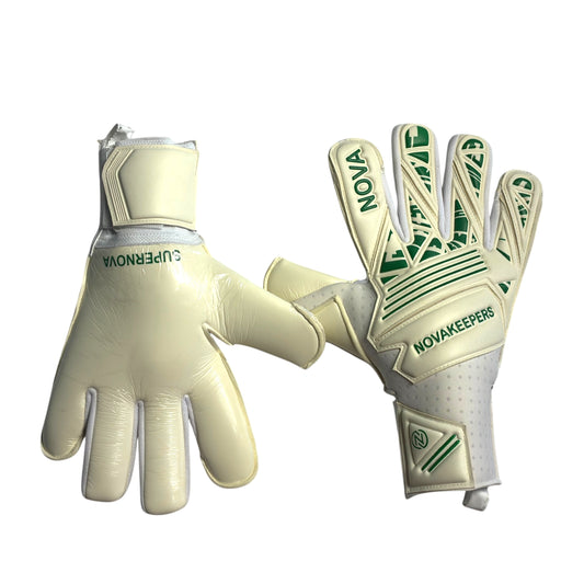 Guantes de Arquero Profesional Supernova - Blanco y Verde