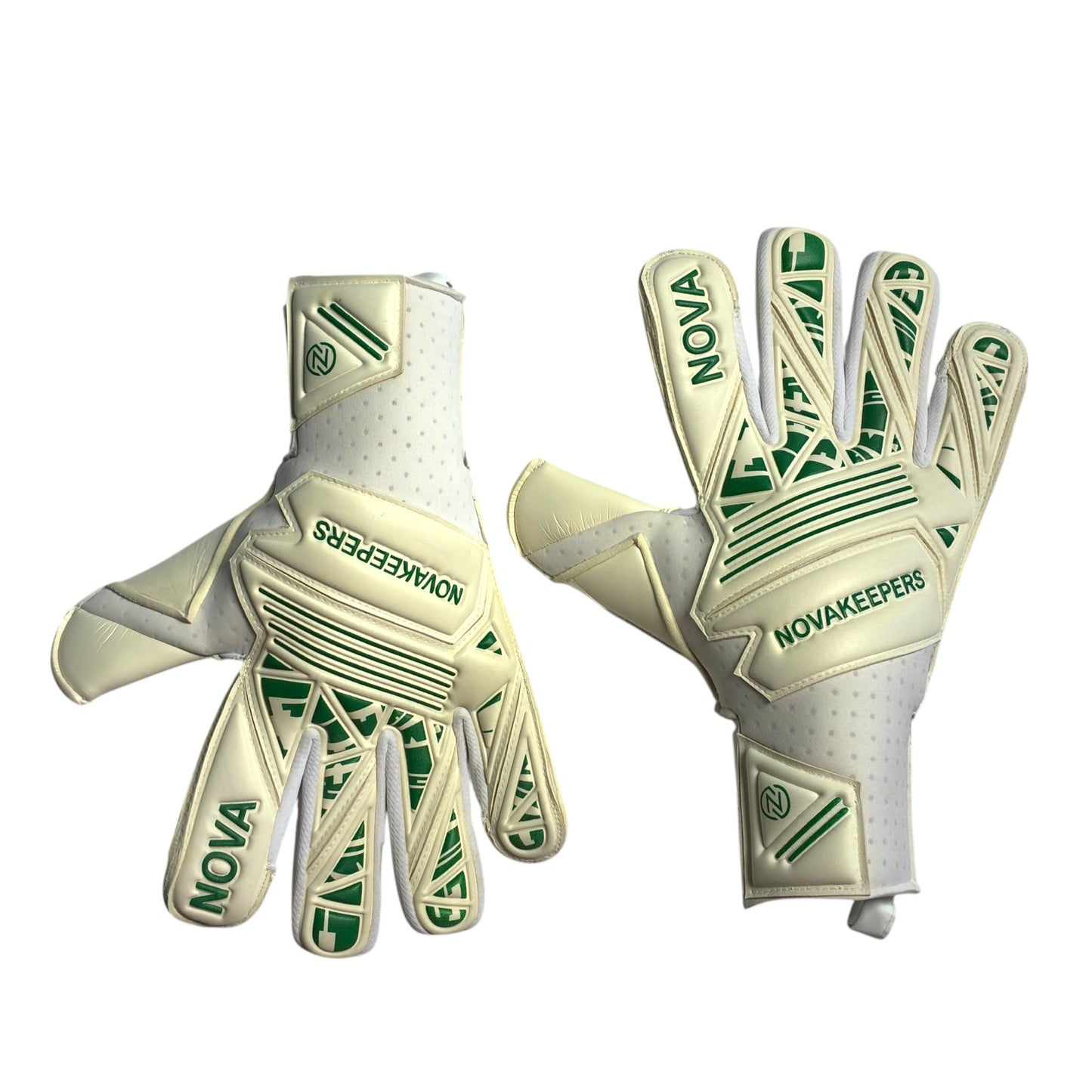 Guantes de Arquero Profesional Supernova - Blanco y Verde