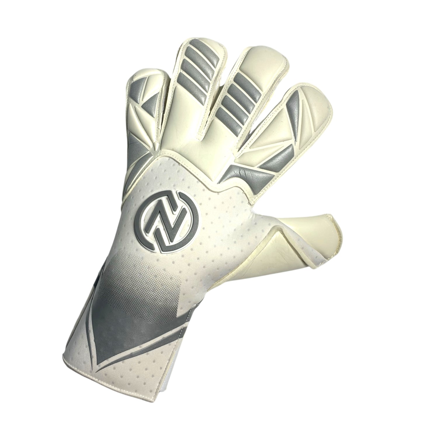 Guantes de Arquero Profesional NovaOne 3.0 Silver Edition - Blanco y Plateado