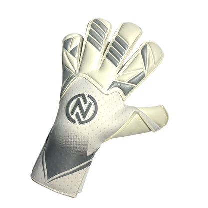 Guantes de Arquero Profesional NovaOne 3.0 Silver Edition - Blanco y Plateado
