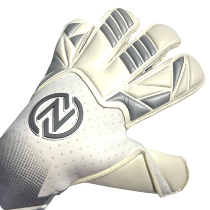Guantes de Arquero Profesional NovaOne 3.0 Silver Edition - Blanco y Plateado