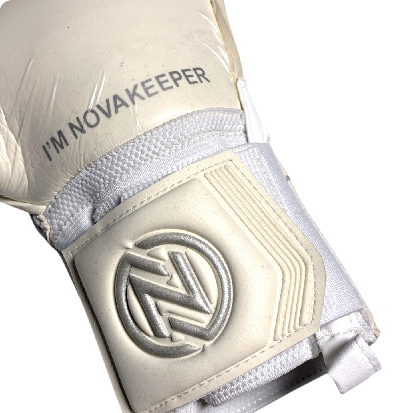 Guantes de Arquero Profesional NovaOne 3.0 Silver Edition - Blanco y Plateado