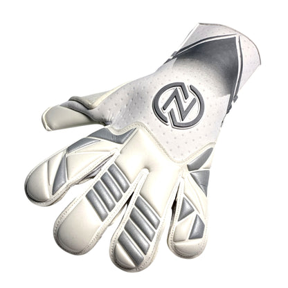 Guantes de Arquero Profesional NovaOne 3.0 Silver Edition - Blanco y Plateado