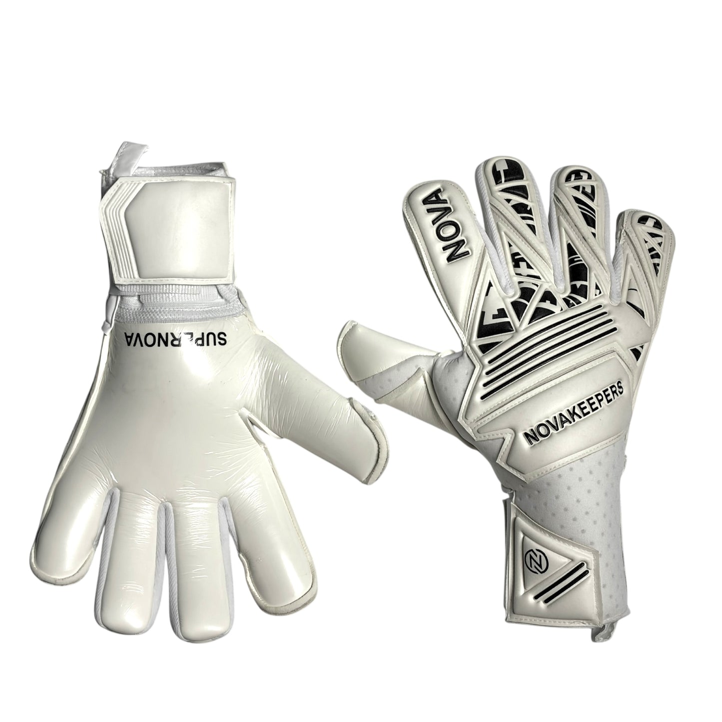 Guantes de Arquero Profesional Supernova - Blanco y Negro