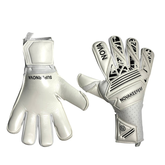 Guantes de Arquero Profesional Supernova - Blanco y Negro