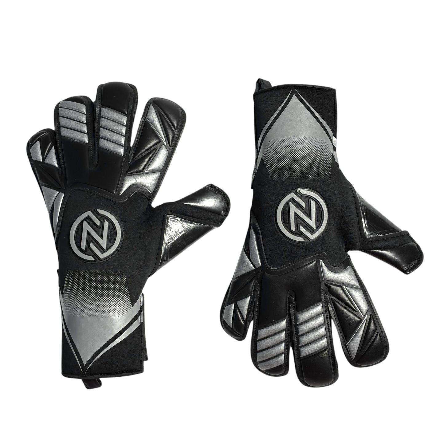 Guantes de Arquero Profesional NovaOne 3.0 Silver Edition - Negro y Plateado