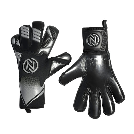 Guantes de Arquero Profesional NovaOne 3.0 Silver Edition - Negro y Plateado