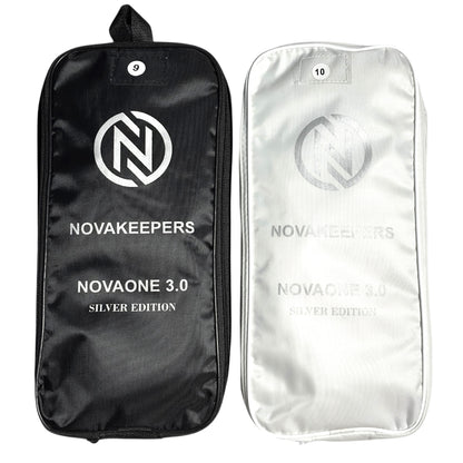 Guantes de Arquero Profesional NovaOne 3.0 Silver Edition - Negro y Plateado