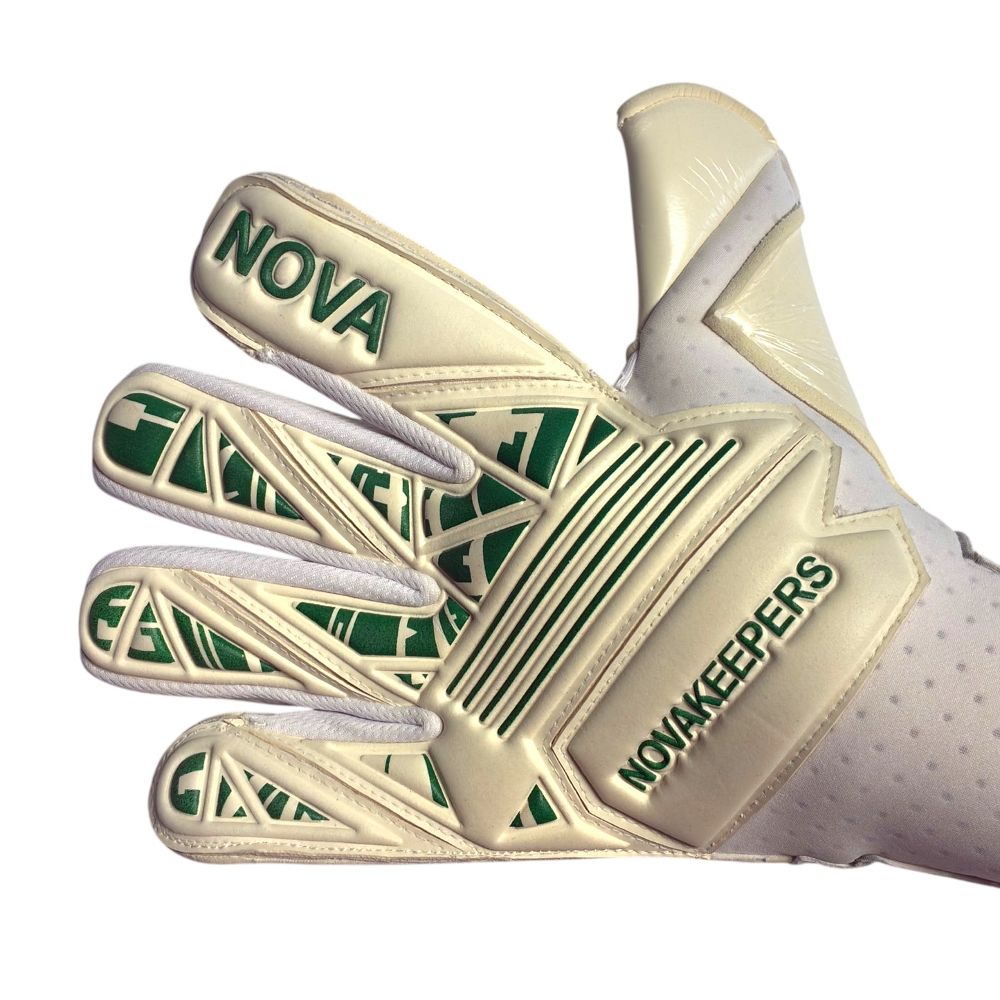 Guantes de Arquero Profesional Supernova - Blanco y Verde