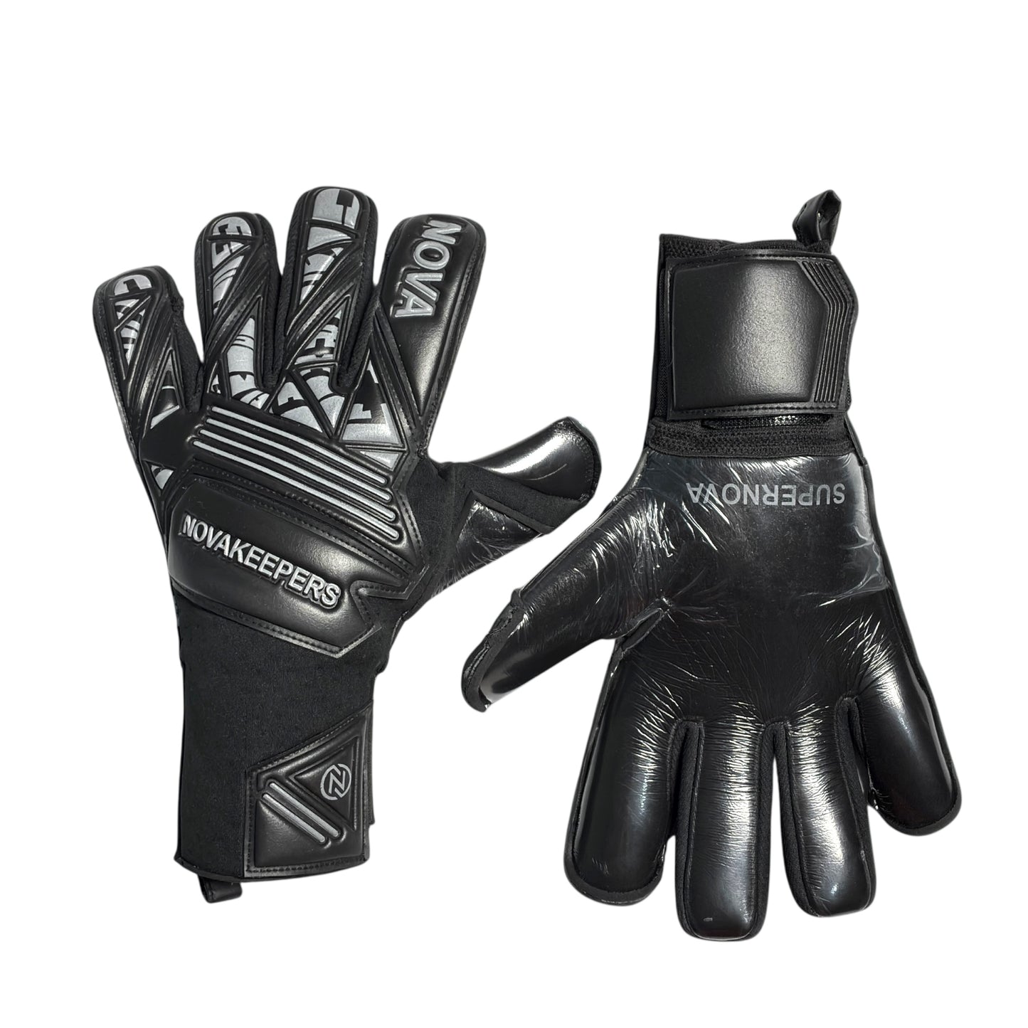 Guantes de Arquero Profesional Supernova - Negro y Gris