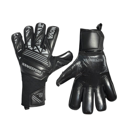 Guantes de Arquero Profesional Supernova - Negro y Gris