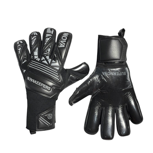 Guantes de Arquero Profesional Supernova - Negro y Gris