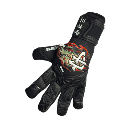 Guantes de Arquero MikataKeeper Okami 2.0 – Látex Contact 4mm, Corte Roll Negativo