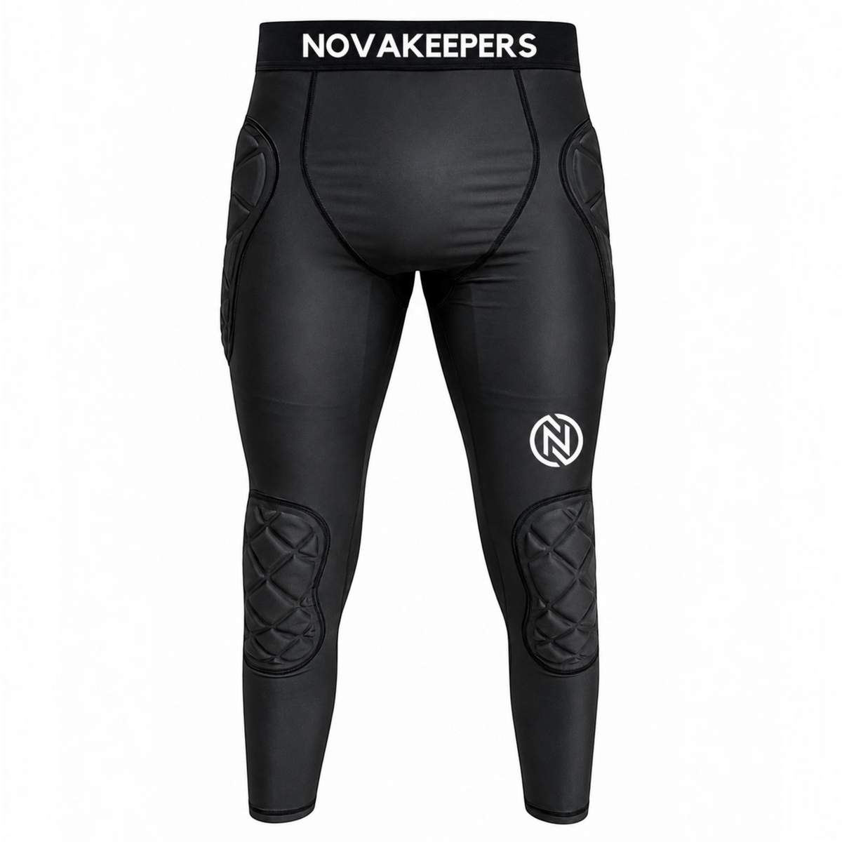 Goatkeepers.cl Novakeepers black compression goalkeeper leggings with padded hip and knee protection