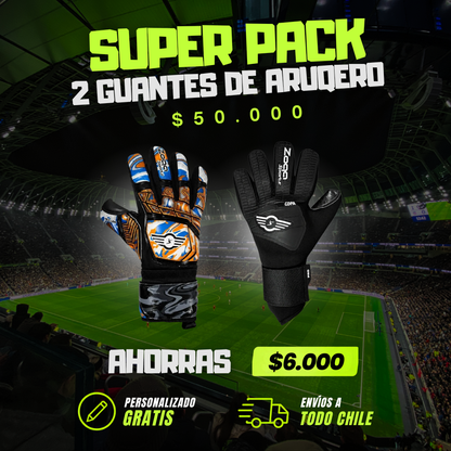 Pack Guantes de arquero - apto para todo tipo de cancha