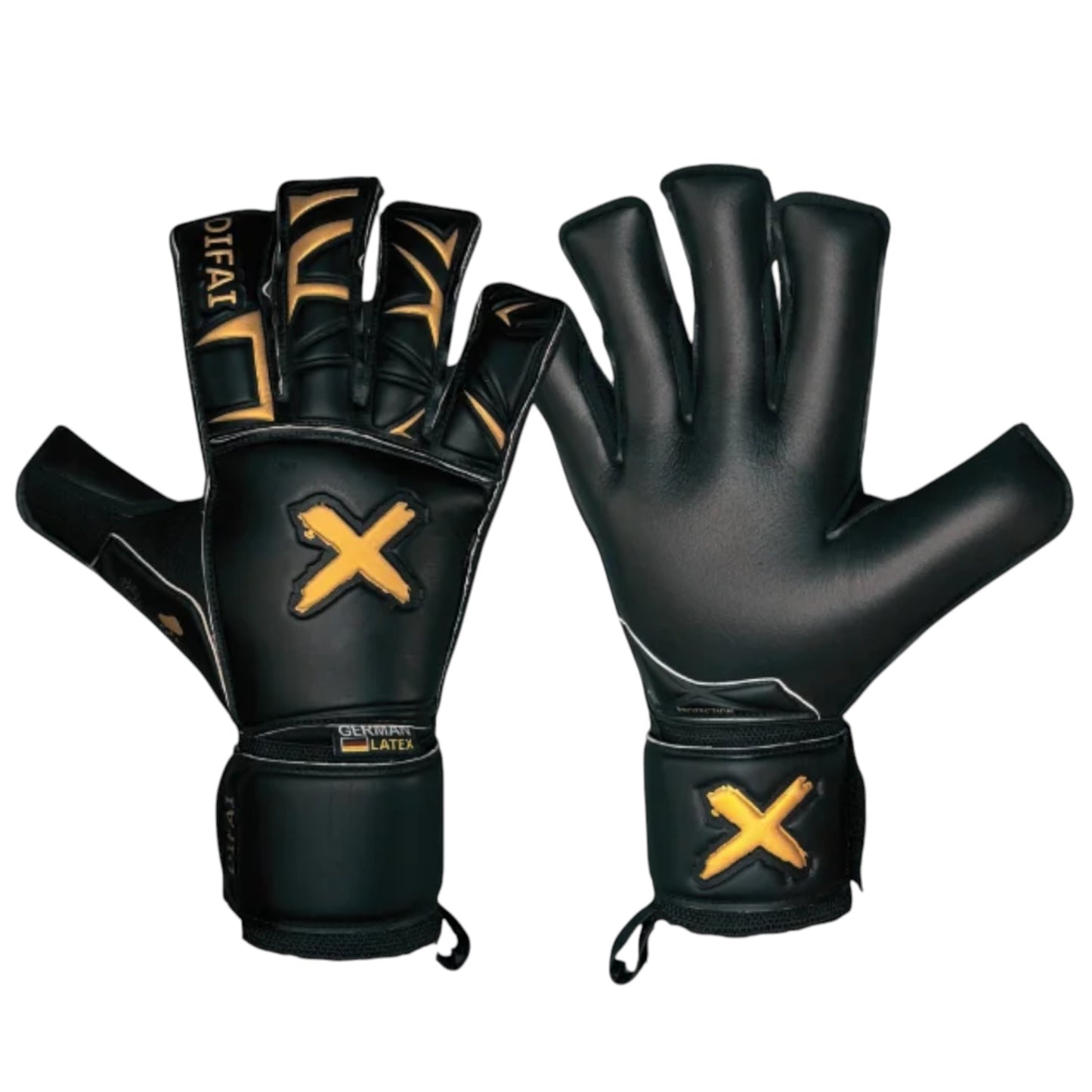 Guantes de Arquero Difai Wall X Dorado – Látex Profesional de Alto Rendimiento